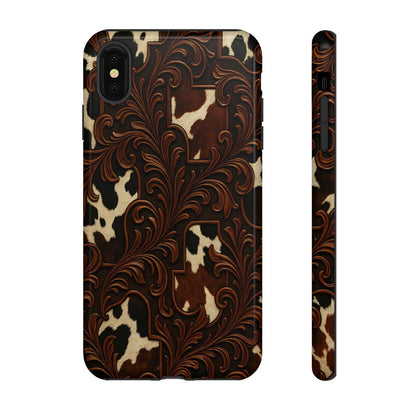 Faux Tooled Cowhide Tough Case