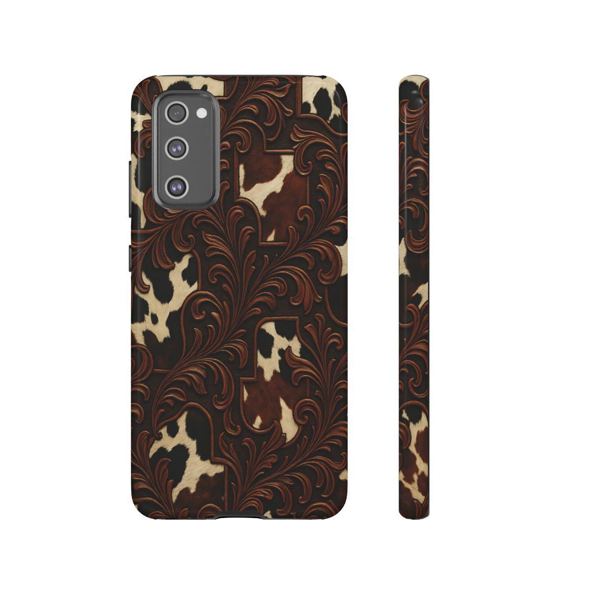 Faux Tooled Cowhide Tough Case