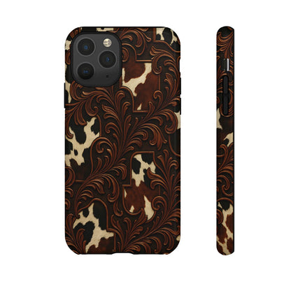 Faux Tooled Cowhide Tough Case