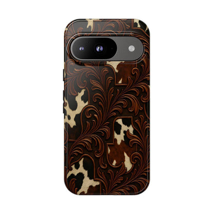 Faux Tooled Cowhide Tough Case
