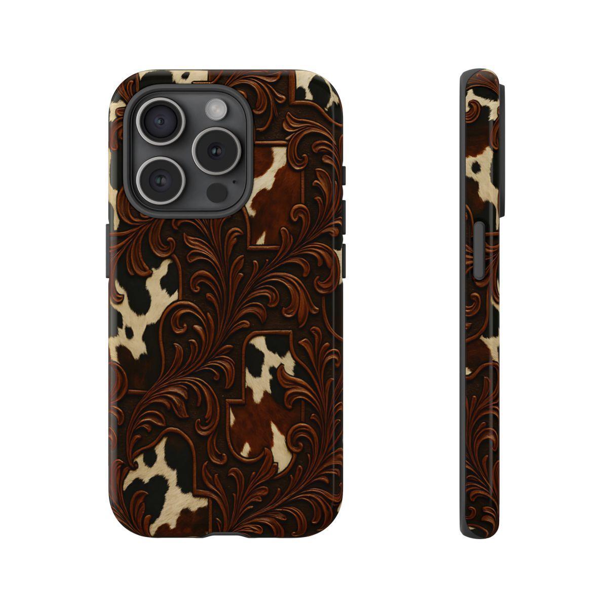 Faux Tooled Cowhide Tough Case