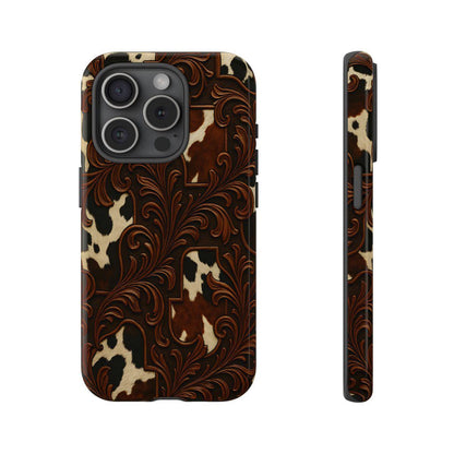 Faux Tooled Cowhide Tough Case