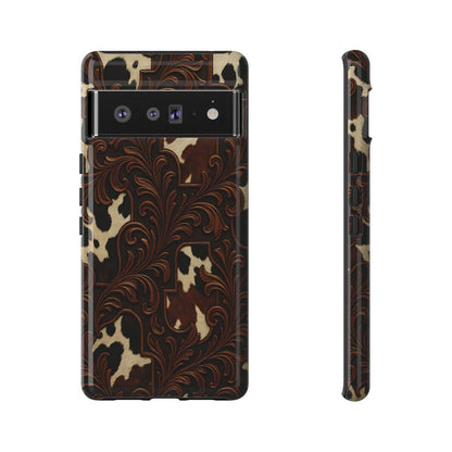 Faux Tooled Cowhide Tough Case
