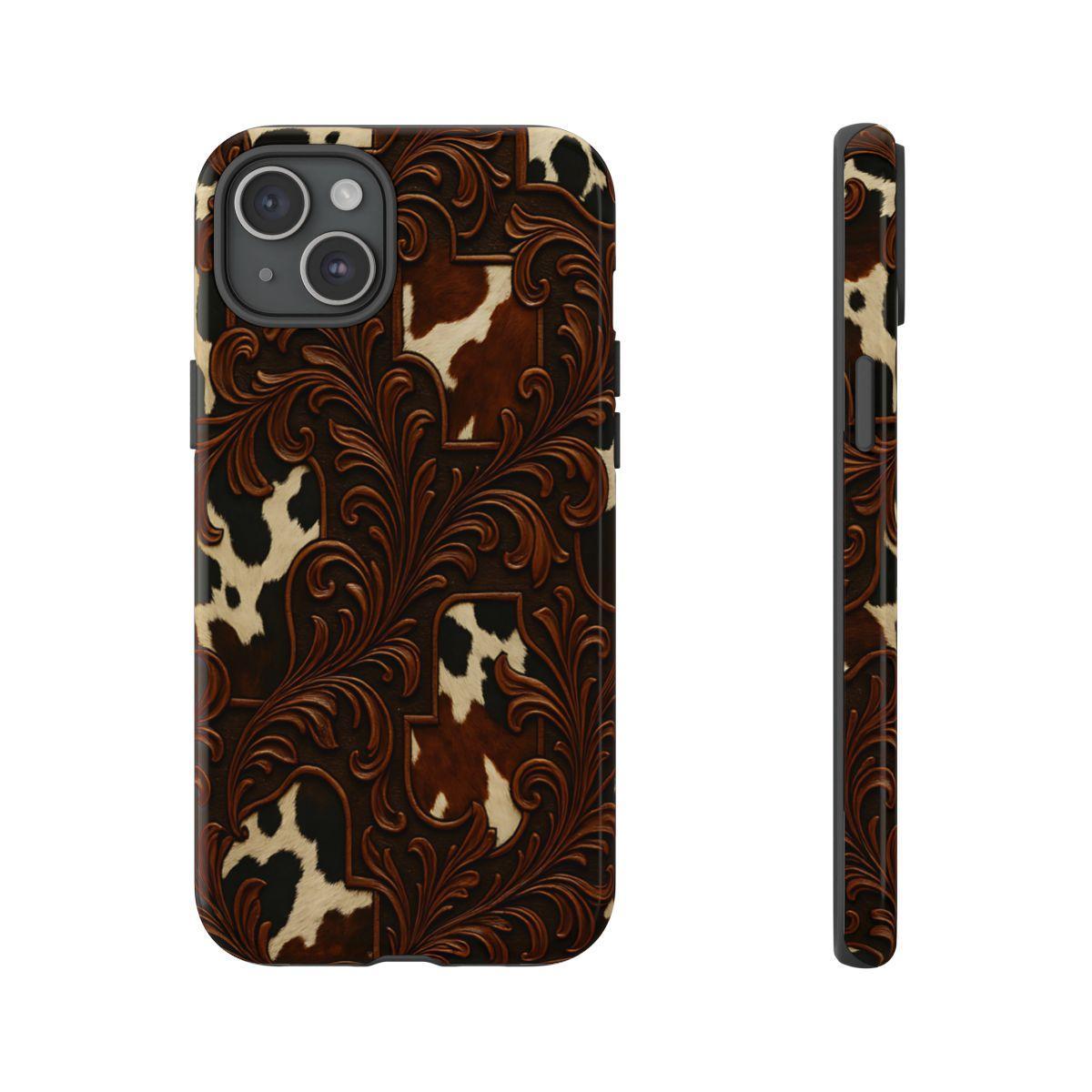Faux Tooled Cowhide Tough Case