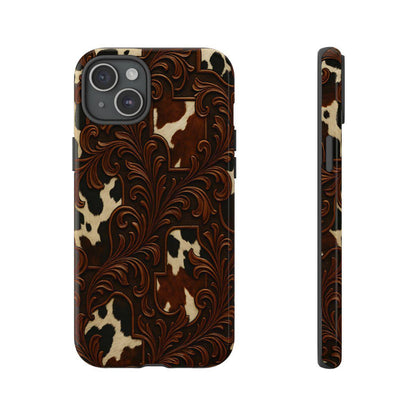 Faux Tooled Cowhide Tough Case