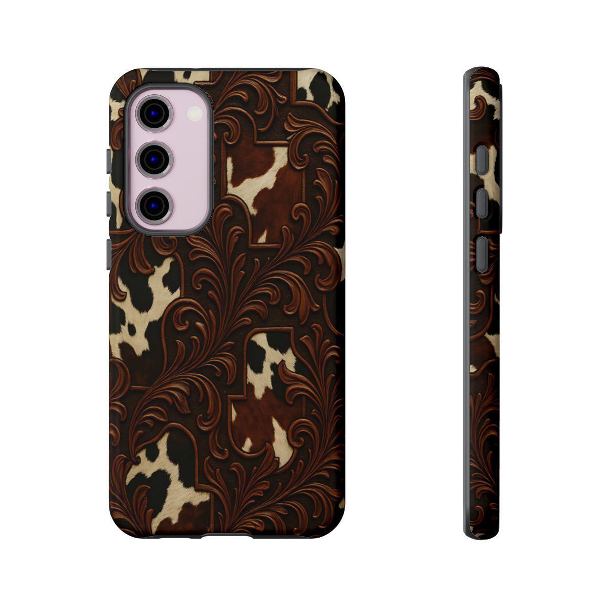 Faux Tooled Cowhide Tough Case
