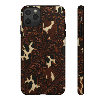 Faux Tooled Cowhide Tough Case