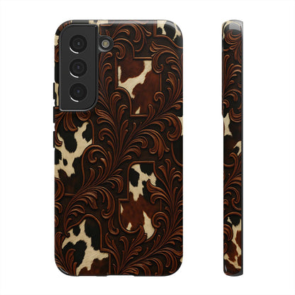 Faux Tooled Cowhide Tough Case