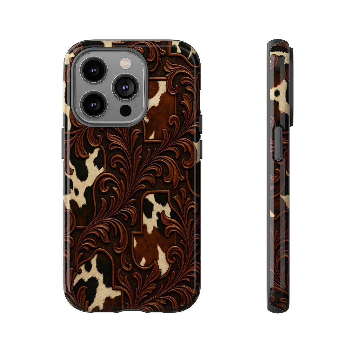 Faux Tooled Cowhide Tough Case