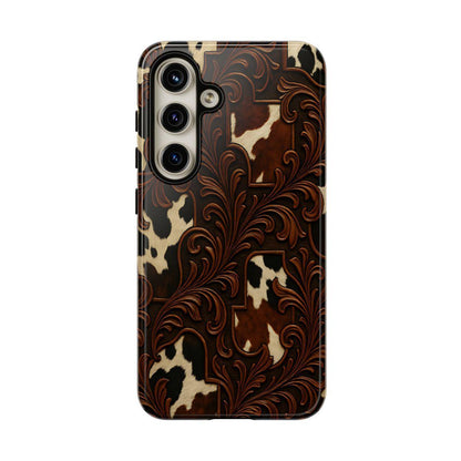 Faux Tooled Cowhide Tough Case