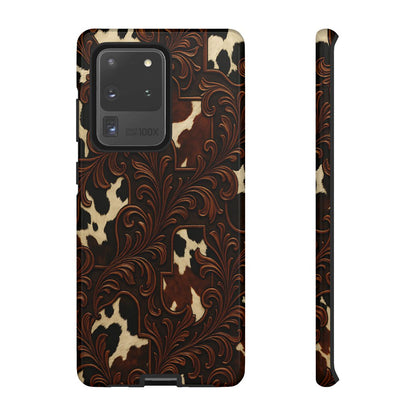 Faux Tooled Cowhide Tough Case