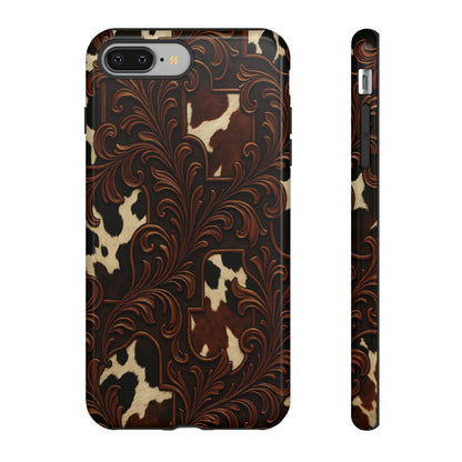 Faux Tooled Cowhide Tough Case