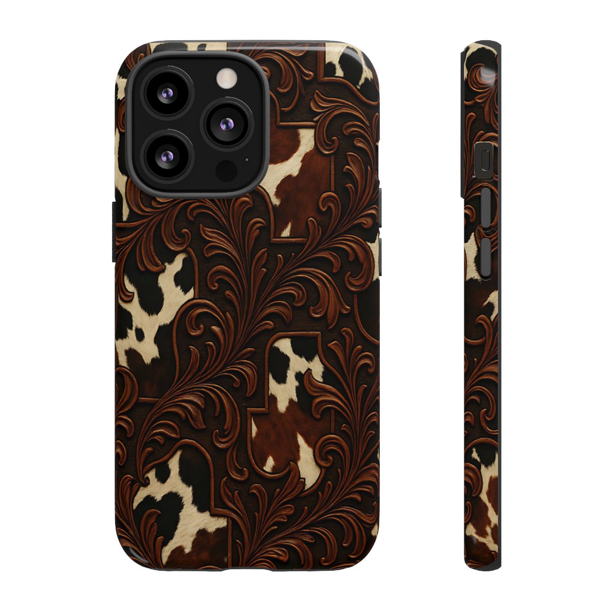 Faux Tooled Cowhide Tough Case