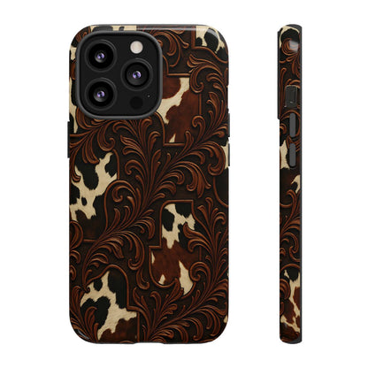 Faux Tooled Cowhide Tough Case