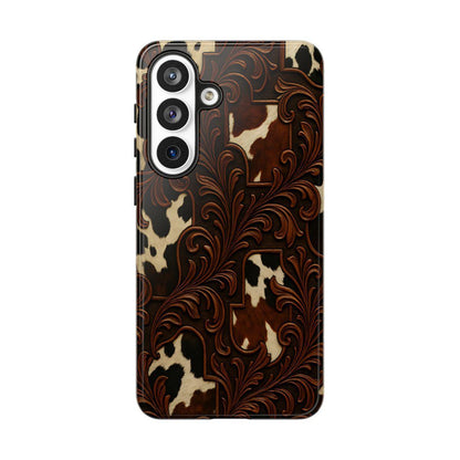 Faux Tooled Cowhide Tough Case