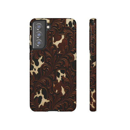 Faux Tooled Cowhide Tough Case