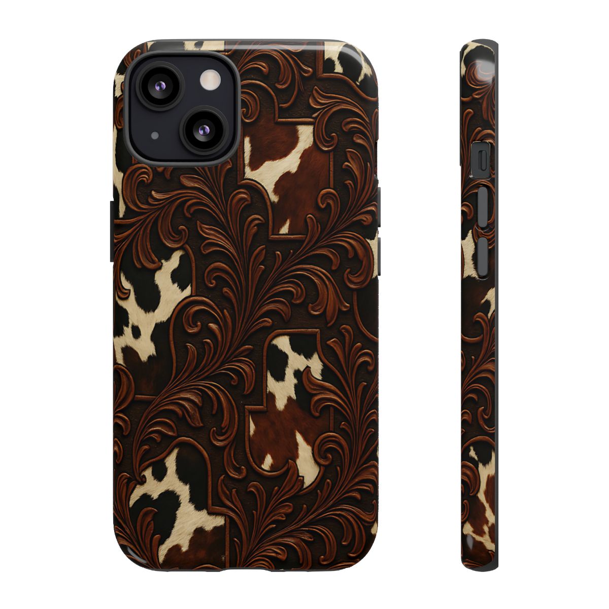 Faux Tooled Cowhide Tough Case
