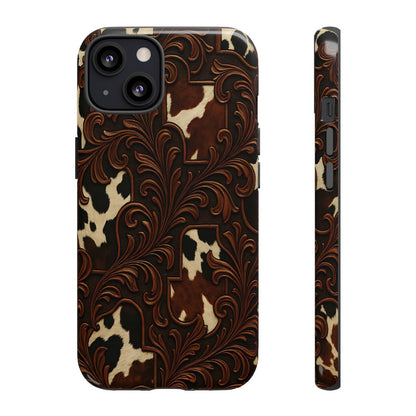 Faux Tooled Cowhide Tough Case