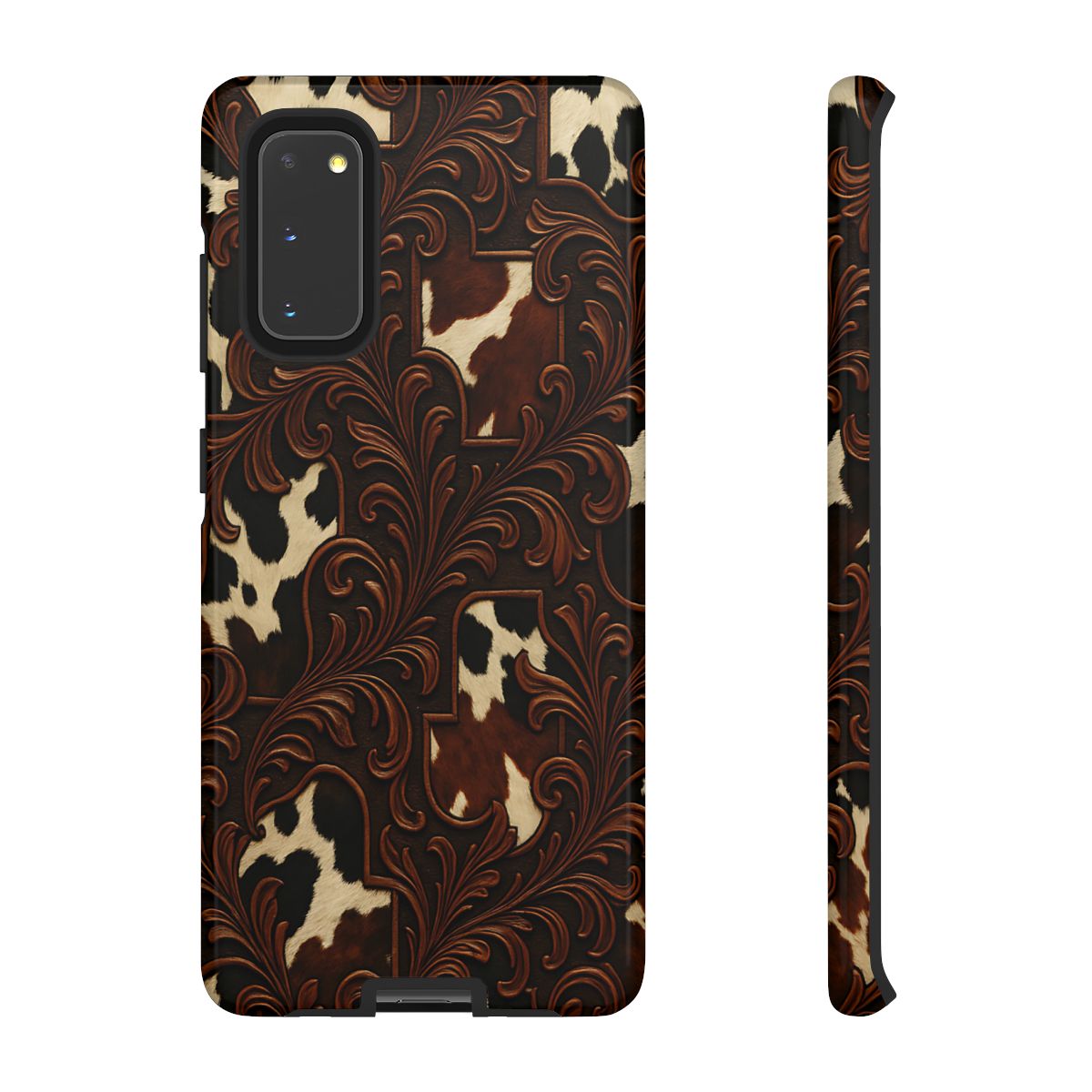 Faux Tooled Cowhide Tough Case