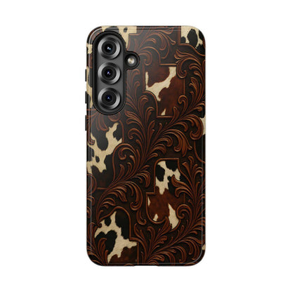 Faux Tooled Cowhide Tough Case