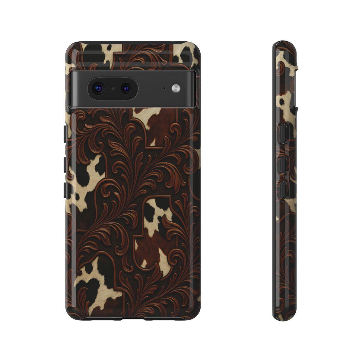 Faux Tooled Cowhide Tough Case