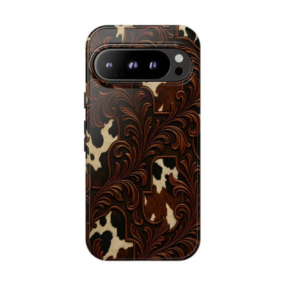 Faux Tooled Cowhide Tough Case