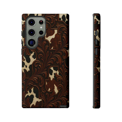 Faux Tooled Cowhide Tough Case