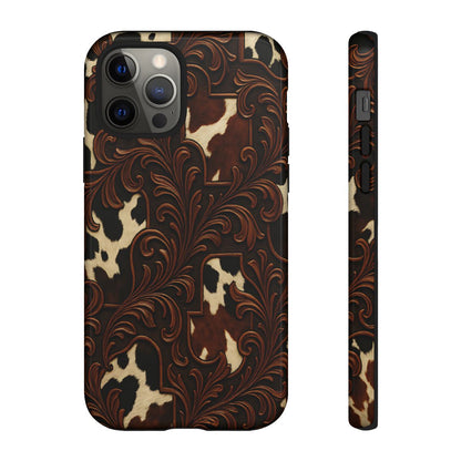 Faux Tooled Cowhide Tough Case