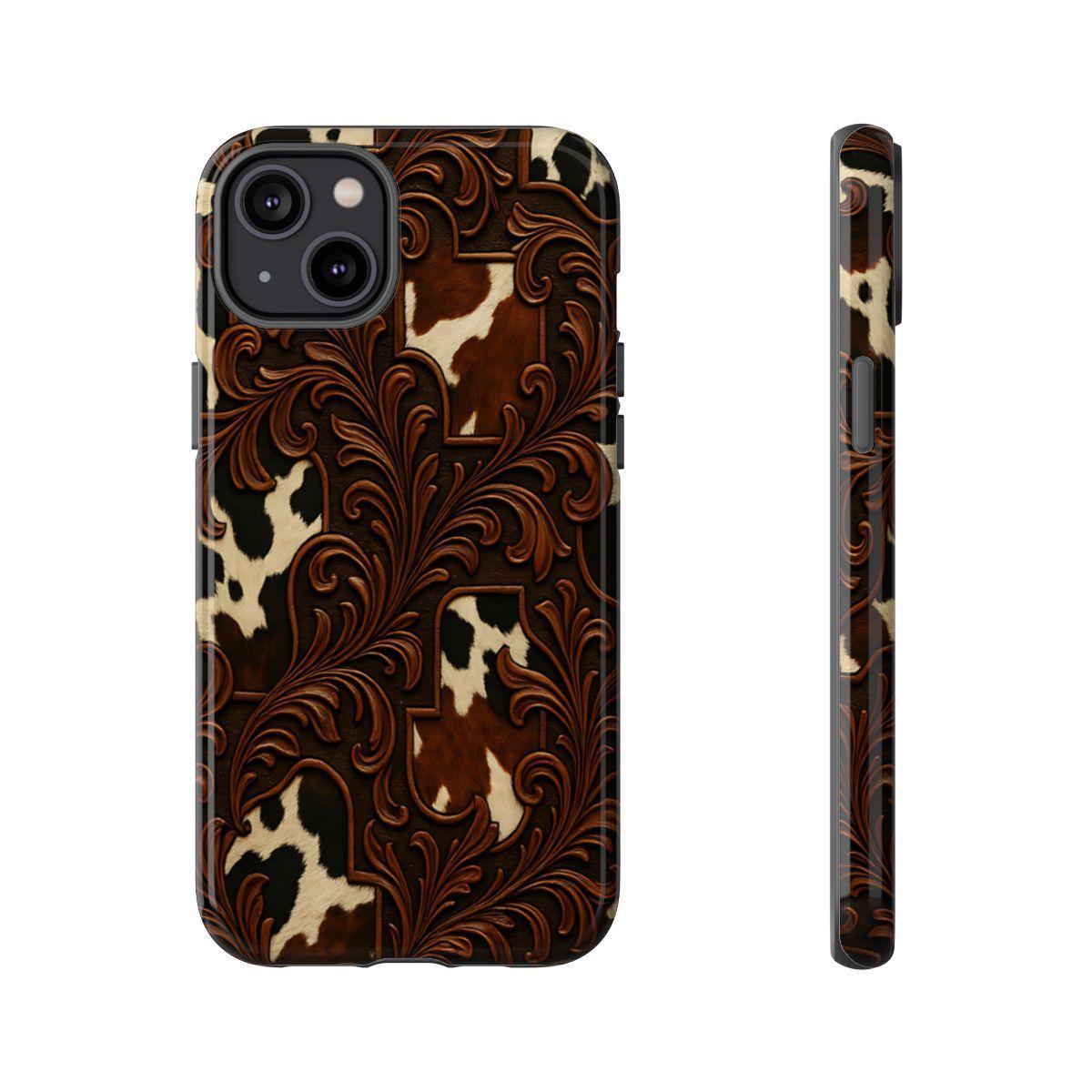 Faux Tooled Cowhide Tough Case