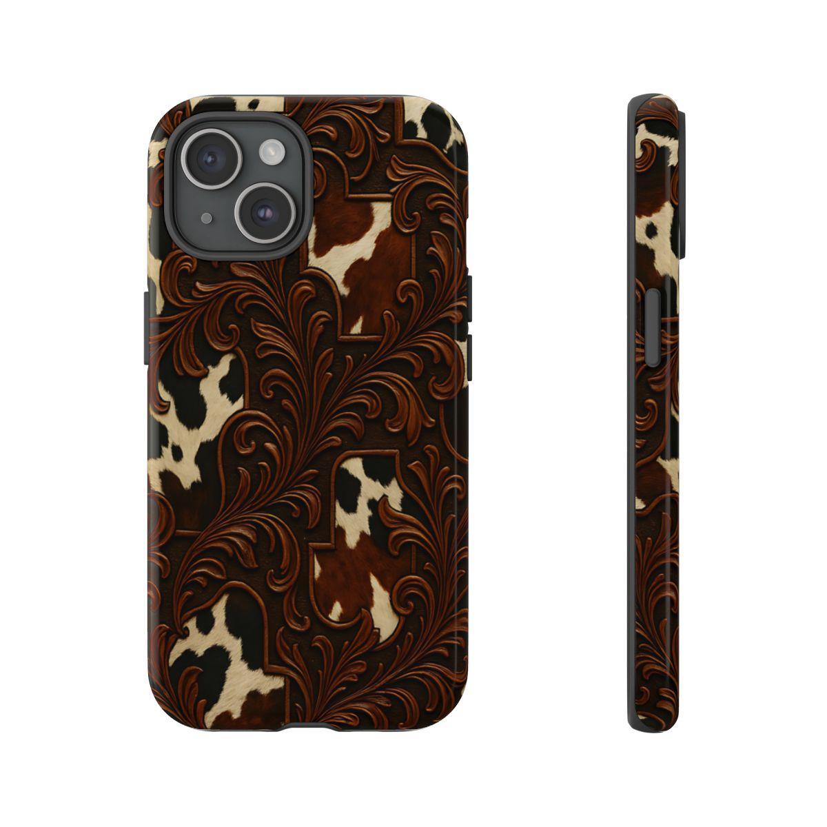 Faux Tooled Cowhide Tough Case