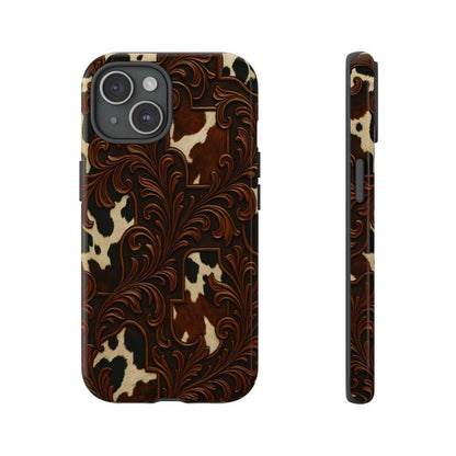 Faux Tooled Cowhide Tough Case