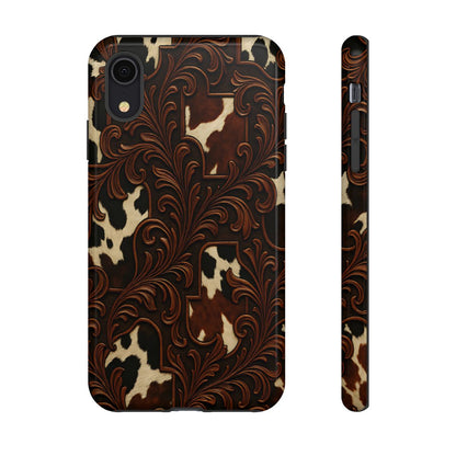 Faux Tooled Cowhide Tough Case