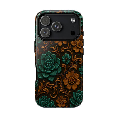 Faux Tooled Succulents Magnetic Case
