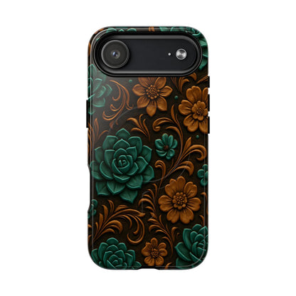 Faux Tooled Succulents Magnetic Case