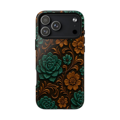 Faux Tooled Succulents Magnetic Case