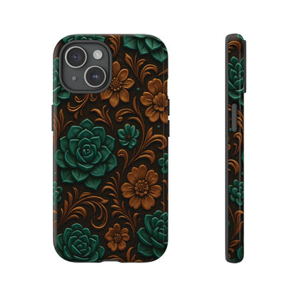Faux Tooled Succulents Tough Case