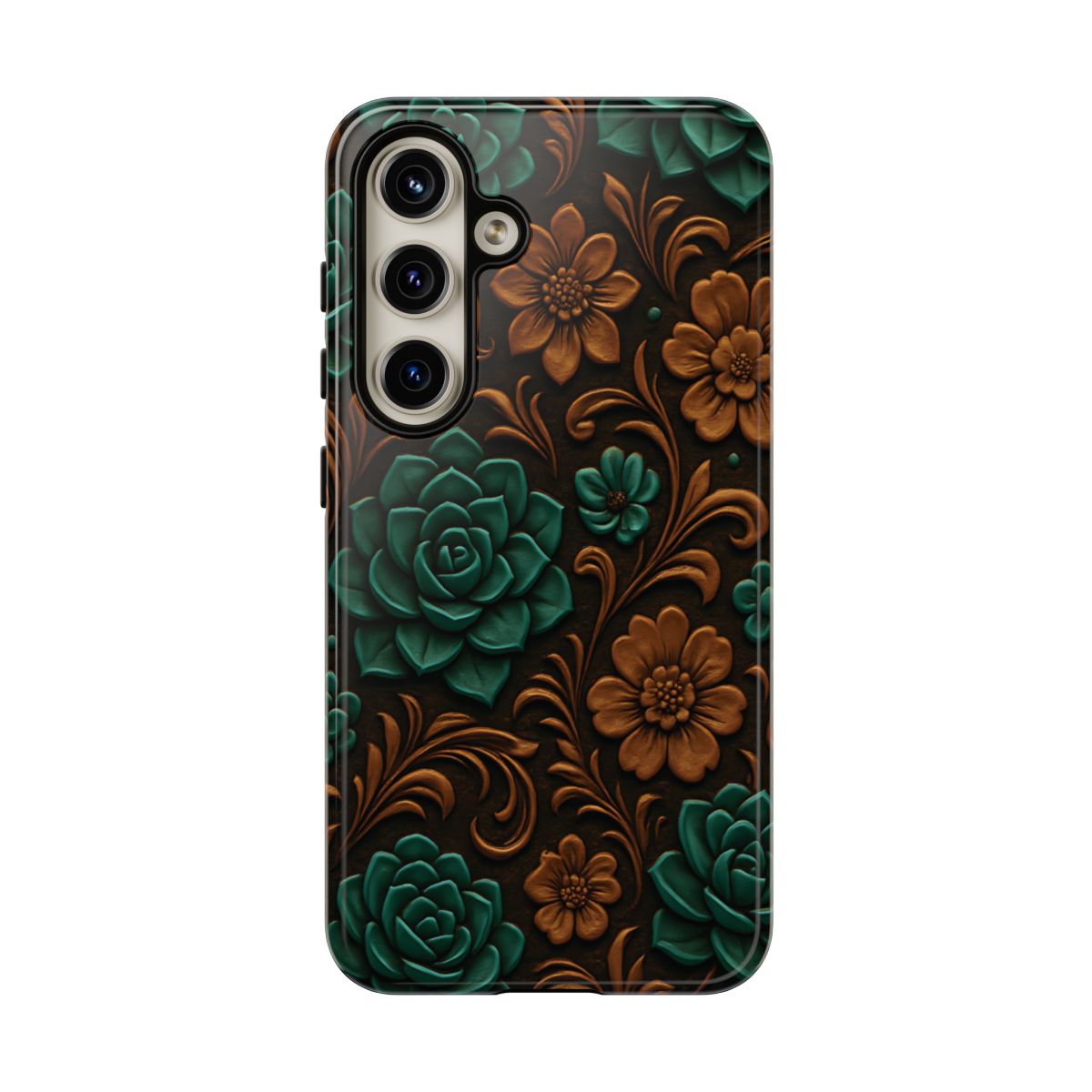 Faux Tooled Succulents Tough Case