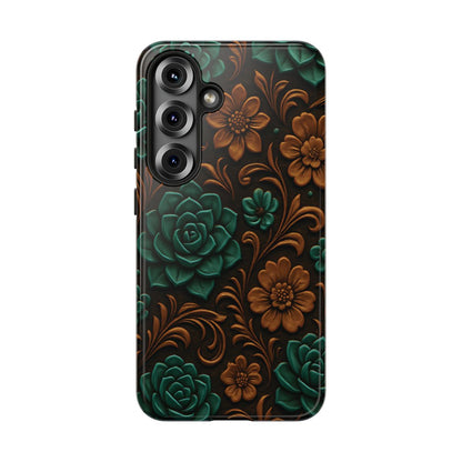 Faux Tooled Succulents Tough Case