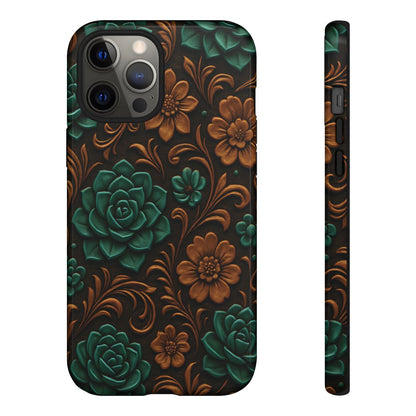Faux Tooled Succulents Tough Case