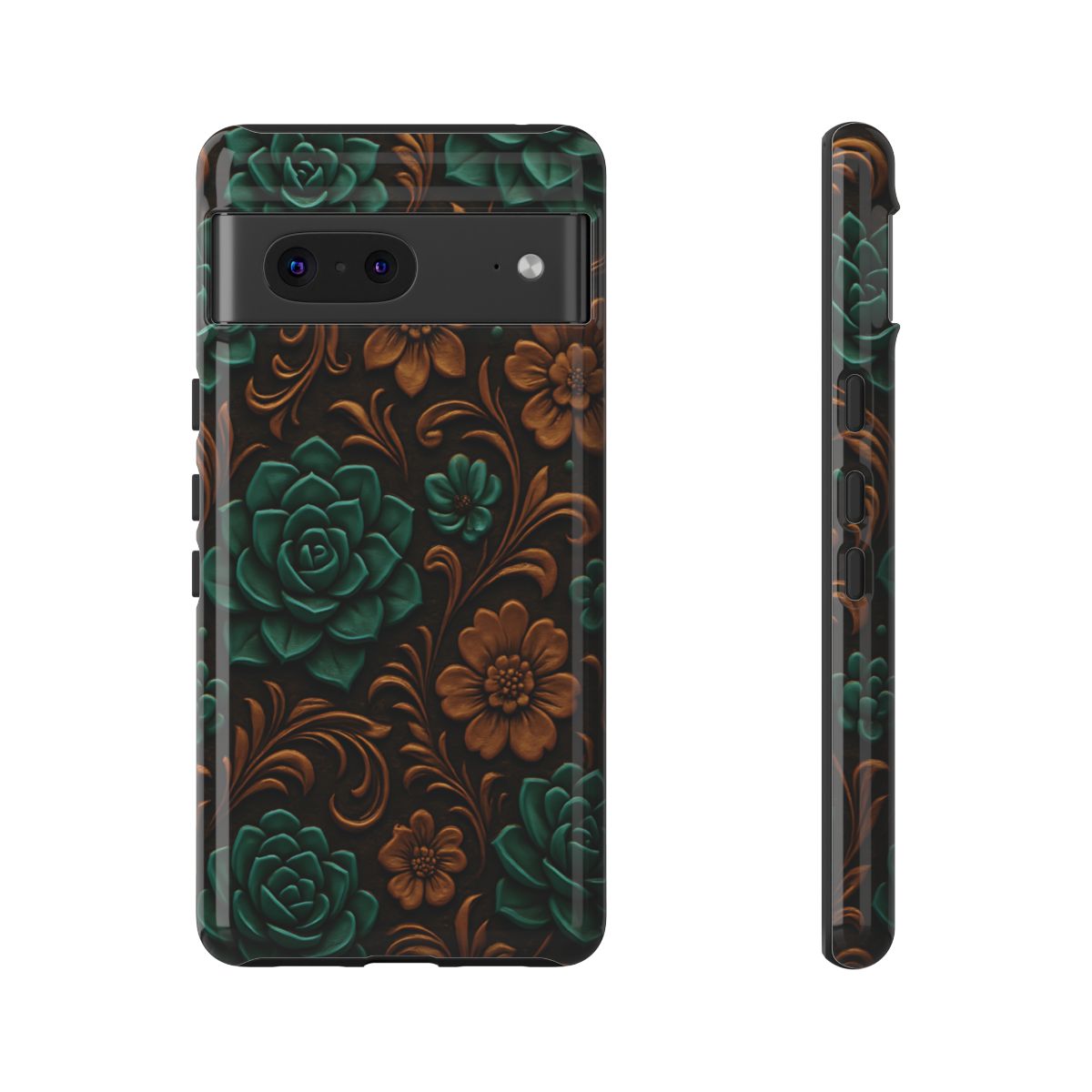 Faux Tooled Succulents Tough Case