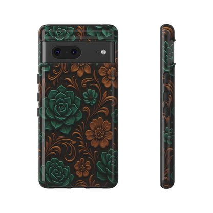 Faux Tooled Succulents Tough Case