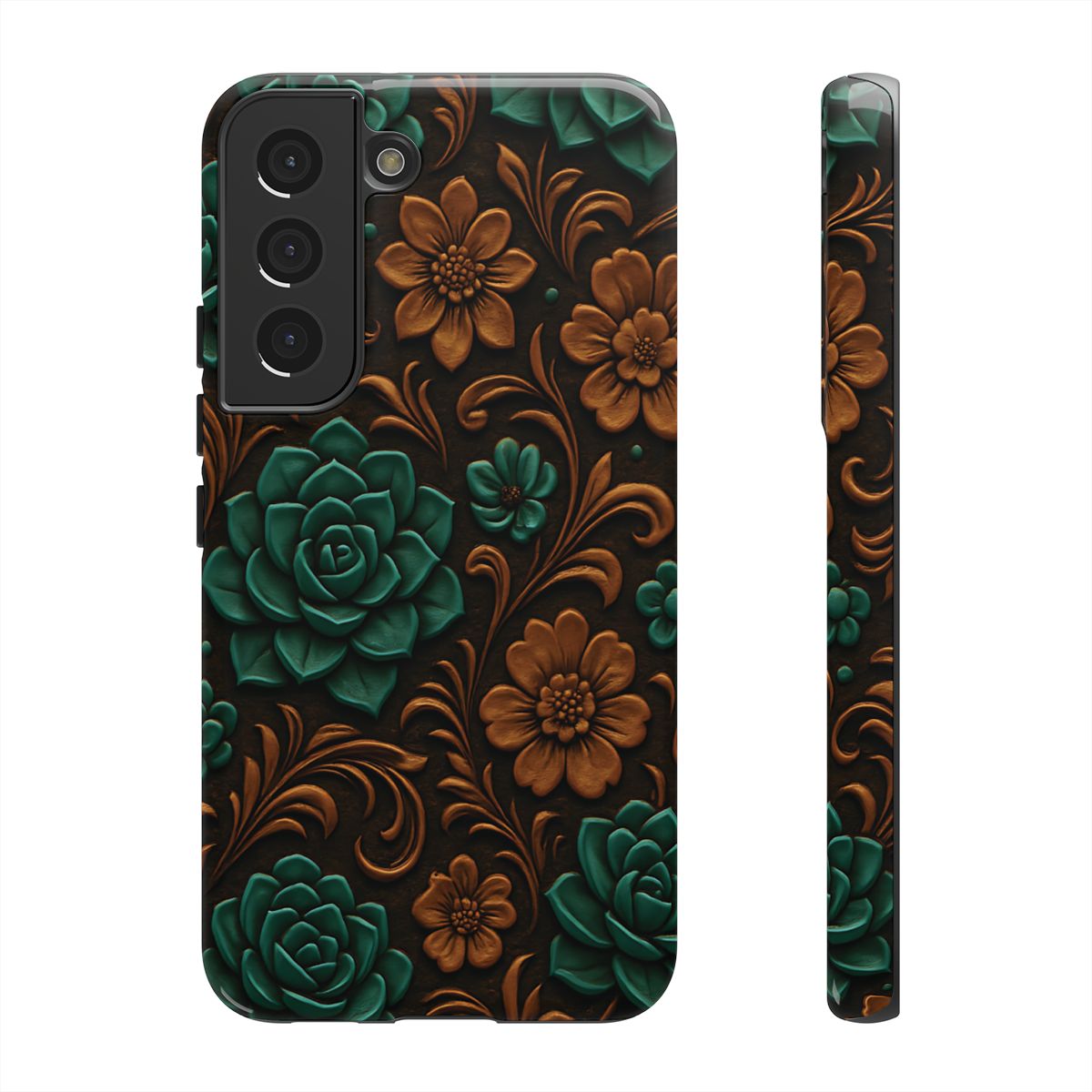 Faux Tooled Succulents Tough Case