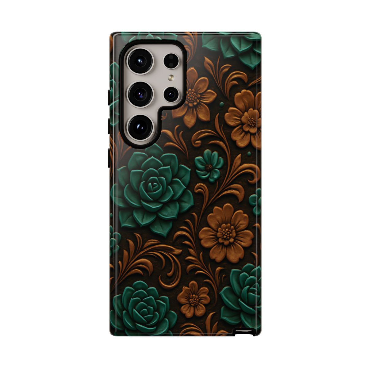 Faux Tooled Succulents Tough Case