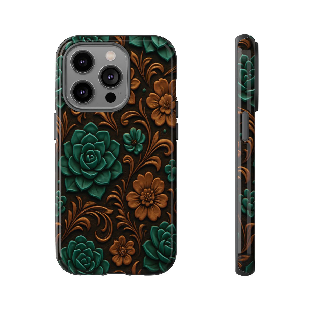 Faux Tooled Succulents Tough Case