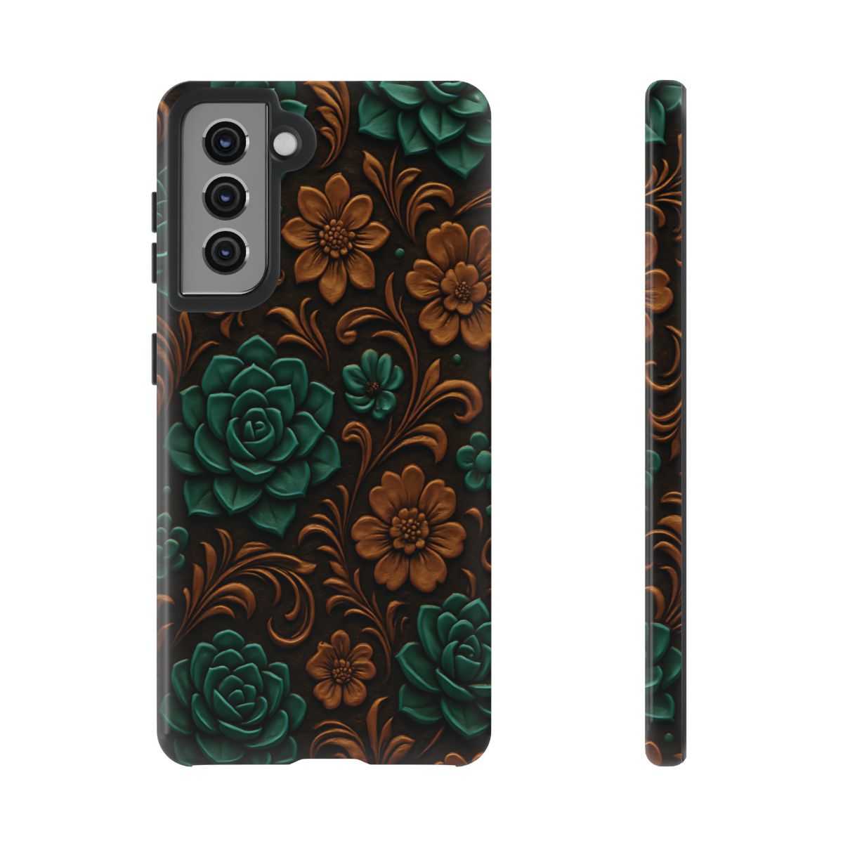 Faux Tooled Succulents Tough Case