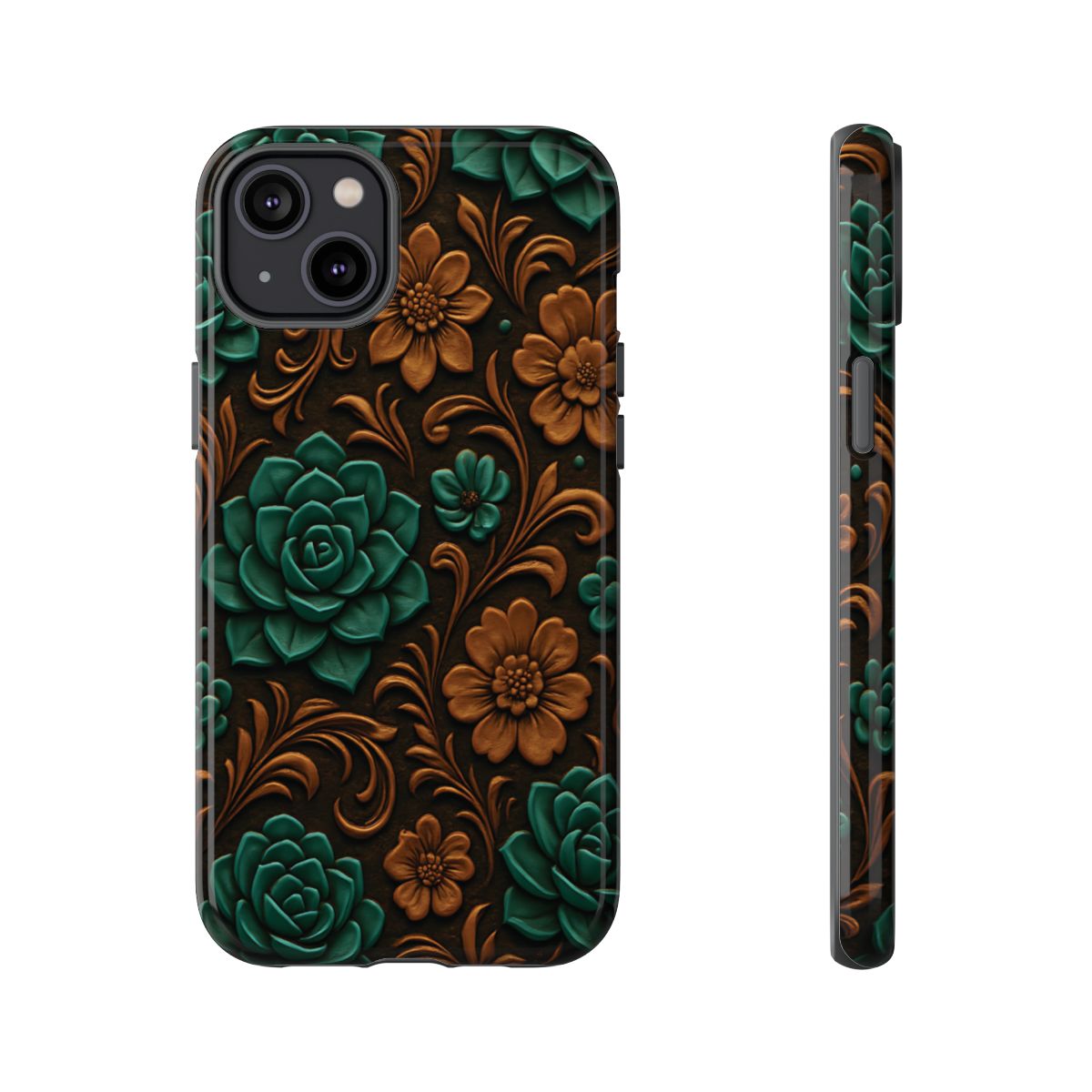 Faux Tooled Succulents Tough Case