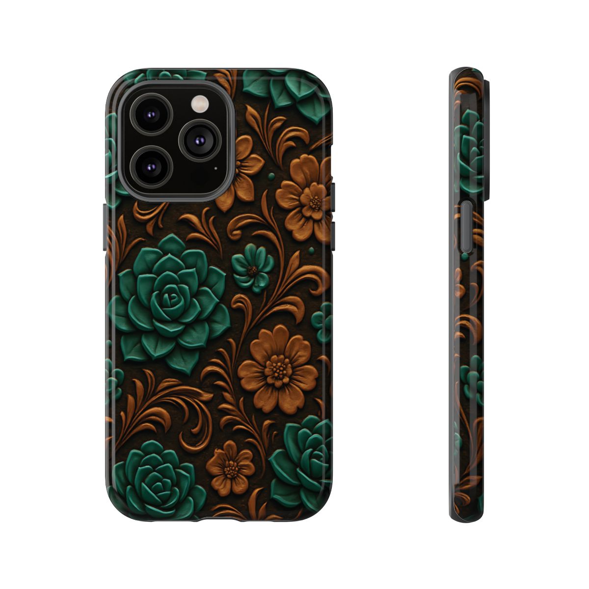 Faux Tooled Succulents Tough Case