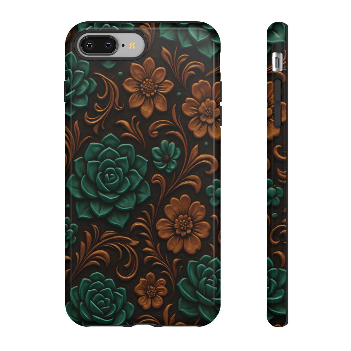 Faux Tooled Succulents Tough Case