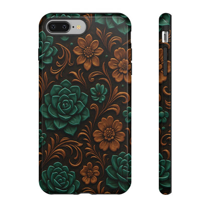 Faux Tooled Succulents Tough Case