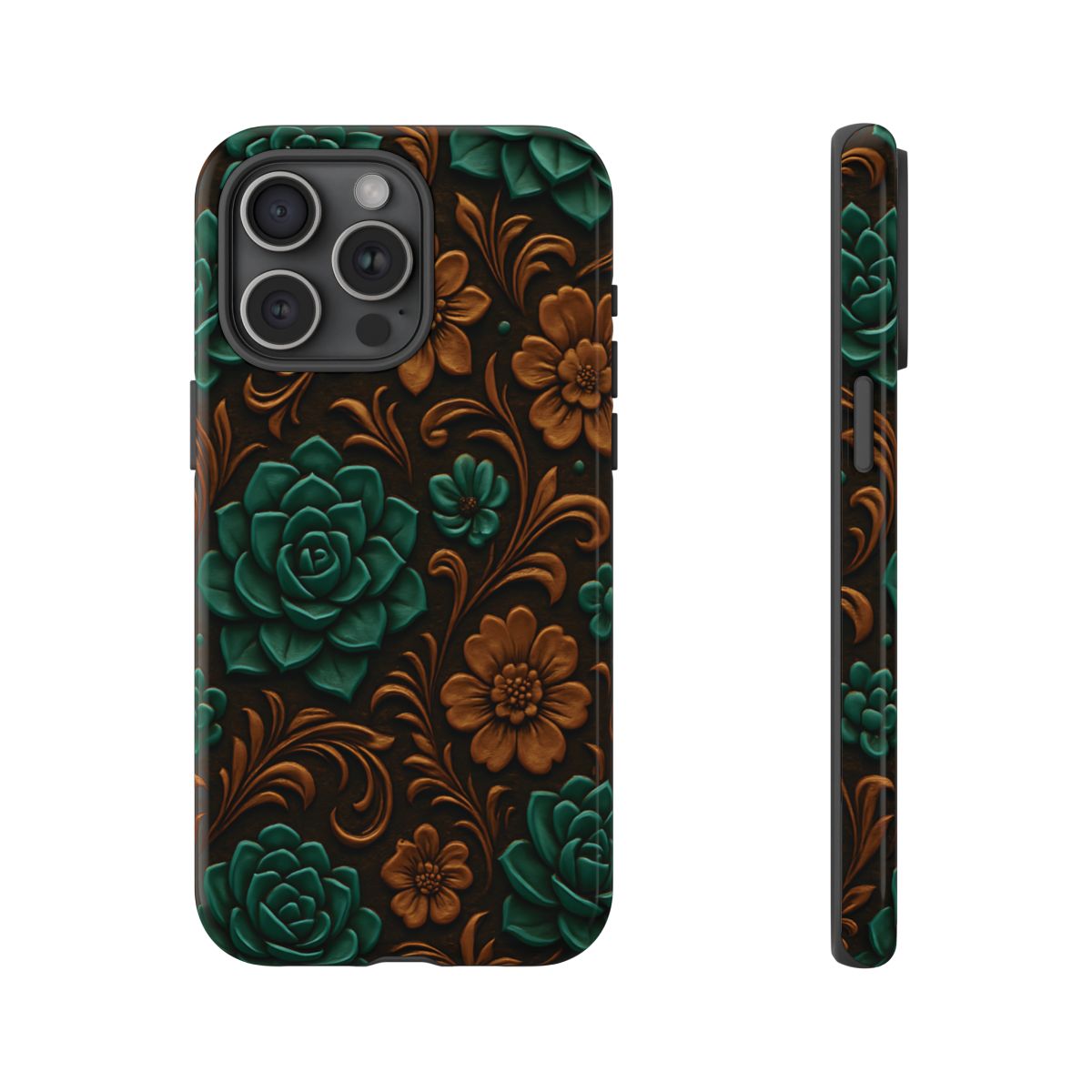 Faux Tooled Succulents Tough Case